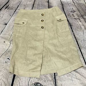 Insight Tan Linen vintage skirt